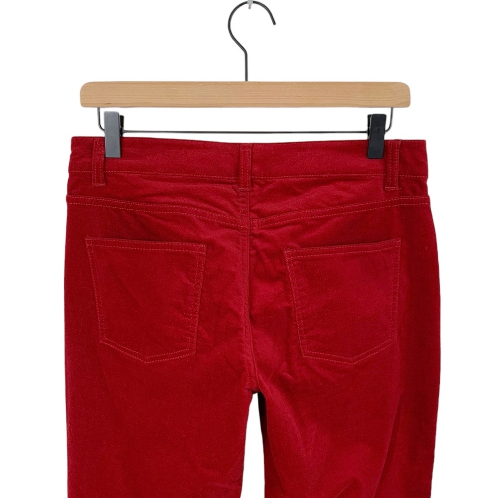 Talbots Red Velvet Straight Leg Pants (Christmas Festive Holiday Valentines) - Picture 5 of 9
